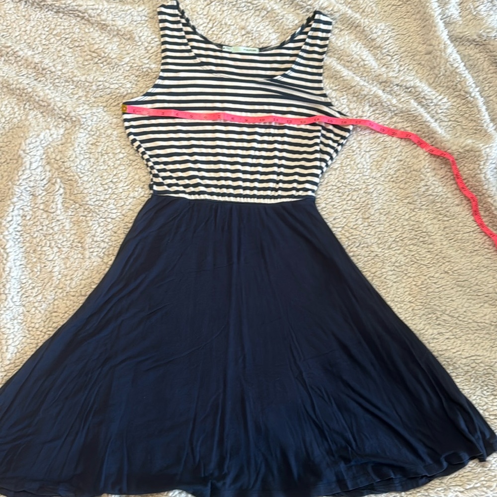 Maurice’s blue and white striped tank top style a-line dress
